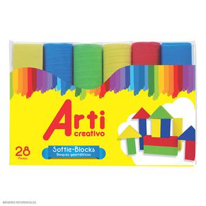 JUEGO DIDÁCTICO ARTI CREATIVO BLOQUES GEOMÉTRICOS MICROPOROSO X 28 UND