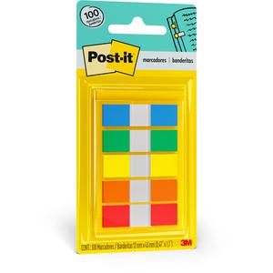 BANDERITAS ADHESIVAS 3M POST-IT 683-5CF 12 X 43 MM 100 HOJAS