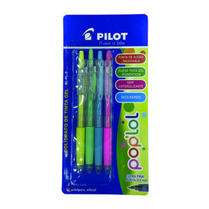 BOLÍGRAFO PILOT POP LOL PASTEL X 4 UND