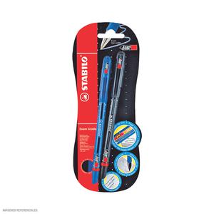 BOLÍGRAFO STABILO EXAM GRADE BLÍSTER X 2 UND AZUL/NEGRO