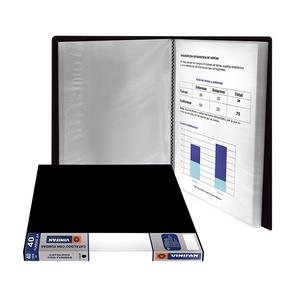 CARPETA PARA PRECIO VINIFAN A4 NEGRO X 40 FUNDAS