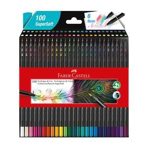 COLORES LARGOS FABER CASTELL SUPERSOFT X 100 UND