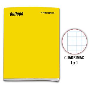 CUADERNO CUADRIMAX DELUXE COLLEGE CHIKITINES A4 AMARILLO 80 HOJAS