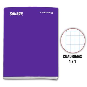 CUADERNO CUADRIMAX DELUXE COLLEGE CHIKITINES A4 MORADO 80 HOJAS