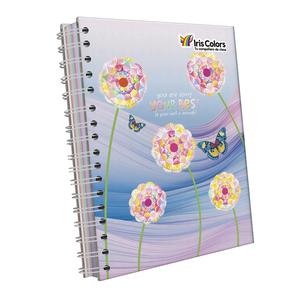 CUADERNO CUADRICULADO ANILLADO IRIS COLOR A4 DISEÑO MUJER SURTIDO 170 HOJAS