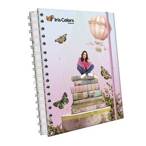 CUADERNO CUADRICULADO ANILLADO IRIS COLOR A5 CON LIGA SURTIDO 170 HOJAS