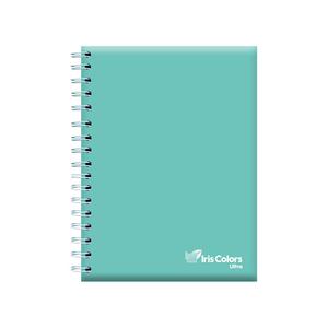 CUADERNO CUADRICULADO ANILLADO IRIS COLOR A5 JADE TAPA DURA