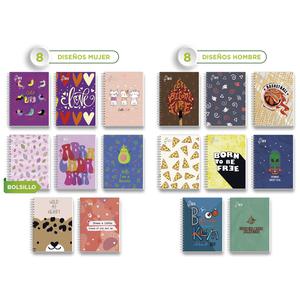 CUADERNO CUADRICULADO ANILLADO LORO A4 TAPA DURA SURTIDO 160 HOJAS