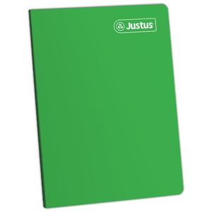CUADERNO TRIPLE RENGLÓN SIN SOMBRA DELUXE JUSTUS A4 VERDE 80 HOJAS