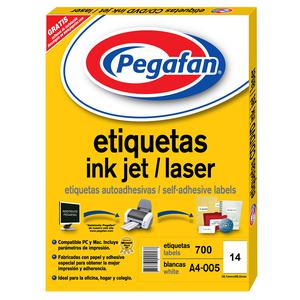 ETIQUETA INKJET PEGAFAN A4-005 3899 PAQUETE X 700 UND