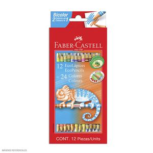 COLORES LARGOS BICOLOR FABER CASTELL X 12 UND