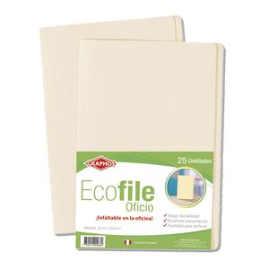 FILE MANILA ECOFILE OFICIO PAQUETE X 25 UND