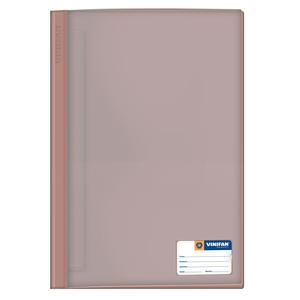 FOLDER VINIFAN A4 MARRÓN TAPA TRANSPARENTE CON FASTENER