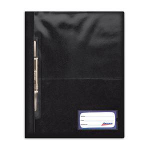 FOLDER ARTESCO A4 NEGRO TAPA TRANSPARENTE CON FASTENER