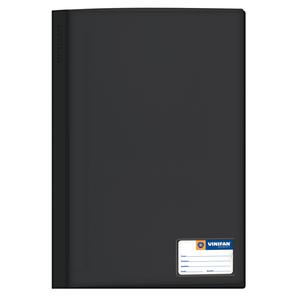 FOLDER VINIFAN A4 NEGRO TAPA TRANSPARENTE CON FASTENER