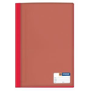 FOLDER VINIFAN A4 ROJO TAPA TRANSPARENTE CON FASTENER
