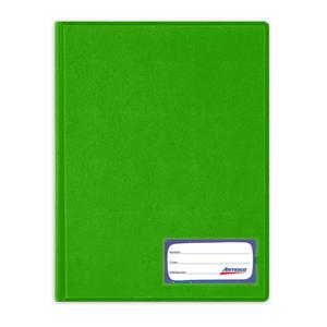 FOLDER ARTESCO OFICIO VERDE HOJA DOBLE TAPA CON GUSANO