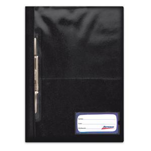 FOLDER ARTESCO OFICIO NEGRO TAPA TRANSPARENTE CON FASTENER