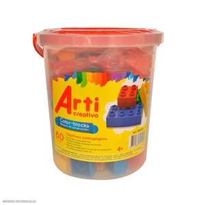 JUEGO DE CONSTRUCCIÓN ARTI CREATIVO BLOQUES 80 PIEZAS