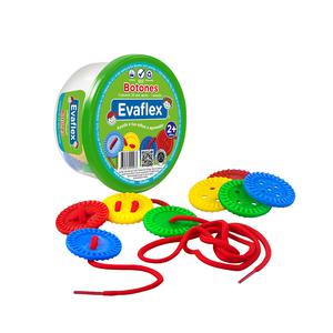 JUEGO DIDÁCTICO EVAFLEX ENHEBRADO BOTONES X 20 PIEZAS