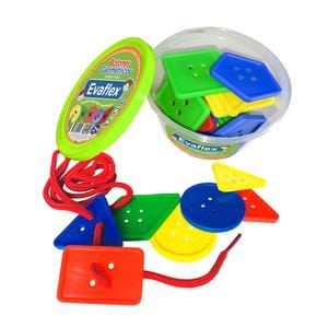 ENHEBRADO EVAFLEX BOTONES GEOMÉTRICOS 17 PIEZAS
