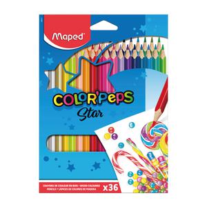 COLORES LARGOS MAPED TRIANGULARES COLORPEPS ESTUCHE CARTÓN X 36 UND