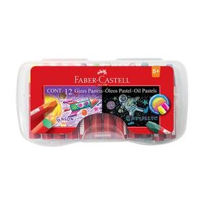 ÓLEO PASTEL FABER CASTELL NEÓN/METÁLICOS ESTUCHE RÍGIDO X 12 UND