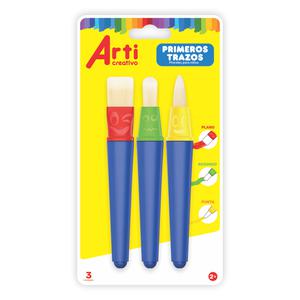 PINCEL ARTI CREATIVO PRIMEROS TRAZOS X 3 UND