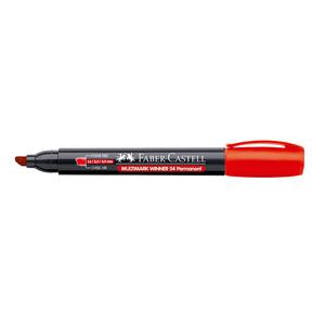 PLUMÓN INDELEBLE JUMBO FABER CASTELL WINNER 54 PUNTA BISELADA ROJO