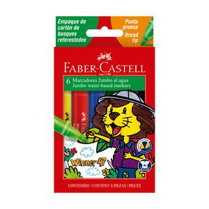 PLUMÓN JUMBO FABER CASTELL WINNER 47 ESTUCHE X 6 UND