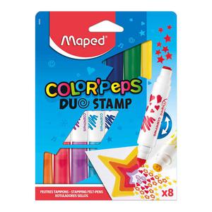 PLUMÓN GRUESO MAPED COLORPEPS DUO STAMP X 8 UND