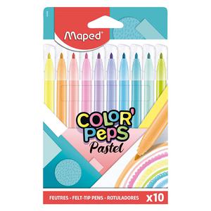 PLUMÓN DELGADO MAPED COLORPEPS PASTEL X 10 UND