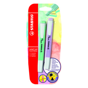 PLUMÓN RESALTADOR STABILO SWING PASTEL X 2 UND MENTA/LILA