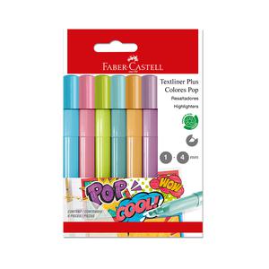 RESALTADOR FABER CASTELL TEXTLINER PLUS POP COOL X 6 UND