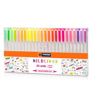 PLUMÓN RESALTADOR VINIFAN MILDLINER X 24 COLORES CÁLIDOS