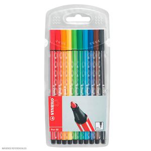 ROTULADOR STABILO PEN 68 ESTUCHE X 10 UND