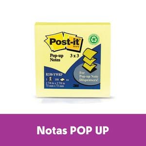 NOTAS ADHESIVAS 3M POST-IT POP UP 76 X 76 MM AMARILLO 100 HOJAS