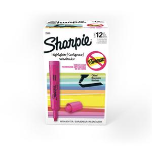 RESALTADOR SHARPIE PUNTA CINCEL BISELADA ROSA FLUERESCENTE X 12 UND