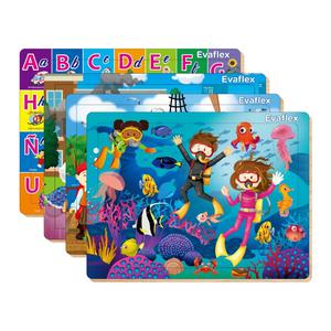 ROMPECABEZAS DE MADERA EVAFLEX DISEÑOS MIX SURTIDO X 50 PIEZAS