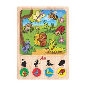 ROMPECABEZAS ARTI CREATIVO ENCAJE BICHITOS 17 PIEZAS