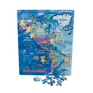 ROMPECABEZAS DE MADERA EVAFLEX AMÉRICA 100 PIEZAS
