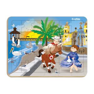 ROMPECABEZAS DE MADERA EVAFLEX ANIMALES DE LA COSTA 30 PIEZAS