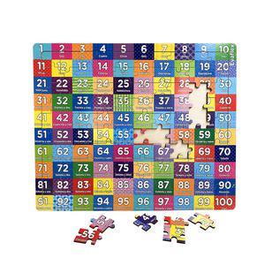 ROMPECABEZAS DE MADERA EVAFLEX NÚMERO DEL 1 AL 100 100 PIEZAS