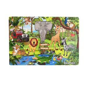 ROMPECABEZAS DE MADERA EVAFLEX SAFARI ÁFRICA 30 PIEZAS