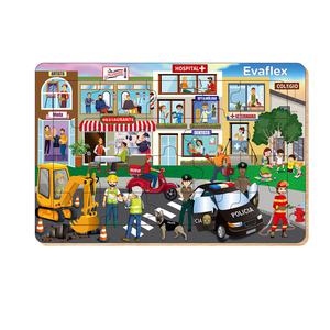 ROMPECABEZAS DE MADERA EVAFLEX SERVIDORES DE LA COMUNIDAD 20 PIEZAS