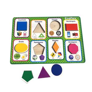 ENCAJE DE MADERA EVAFLEX FORMAS GEOMÉTRICAS 8 PIEZAS