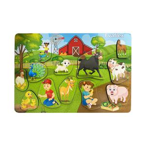 ENCAJE DE MADERA EVAFLEX GRANJA 12 PIEZAS