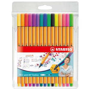 ROTULADOR STABILO EXTRAFINO 88 ESTUCHE X 15 UND