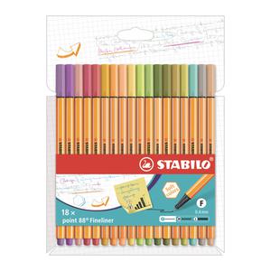 ROTULADOR STABILO EXTRAFINO 88 SOFT X 18 UND