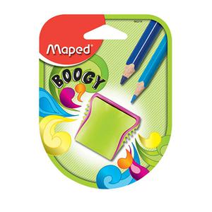TAJADOR DOBLE DE PLÁSTICO MAPED BOOGY CON DEPÓSITO